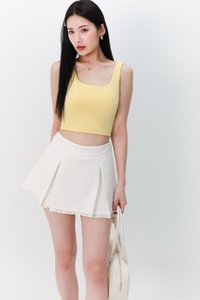 Carrie Cropped Tank Top in Yellow Carrie Cropped Tank Top in Yellow