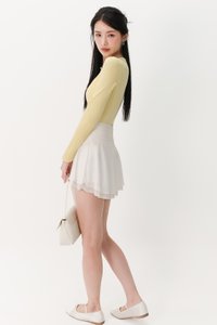 Soleil Sleeved Padded Top V2 in Yellow