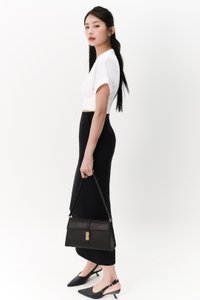 Meline Midi Skirt in Black Meline Midi Skirt in Black