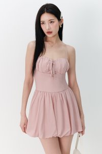 Bella Bustier Bubble Romper Dress in Pink Bella Bustier Bubble Romper Dress in Pink