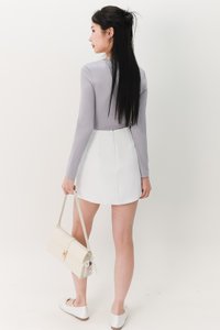 Soleil Sleeved Padded Top V2 in Grey Blue Soleil Sleeved Padded Top V2 in Grey Blue