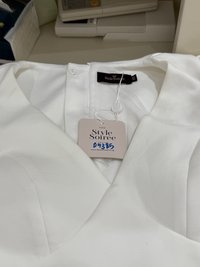 DEFECT | Celeste Co-ord Puffy Sleeve Top in White in XS