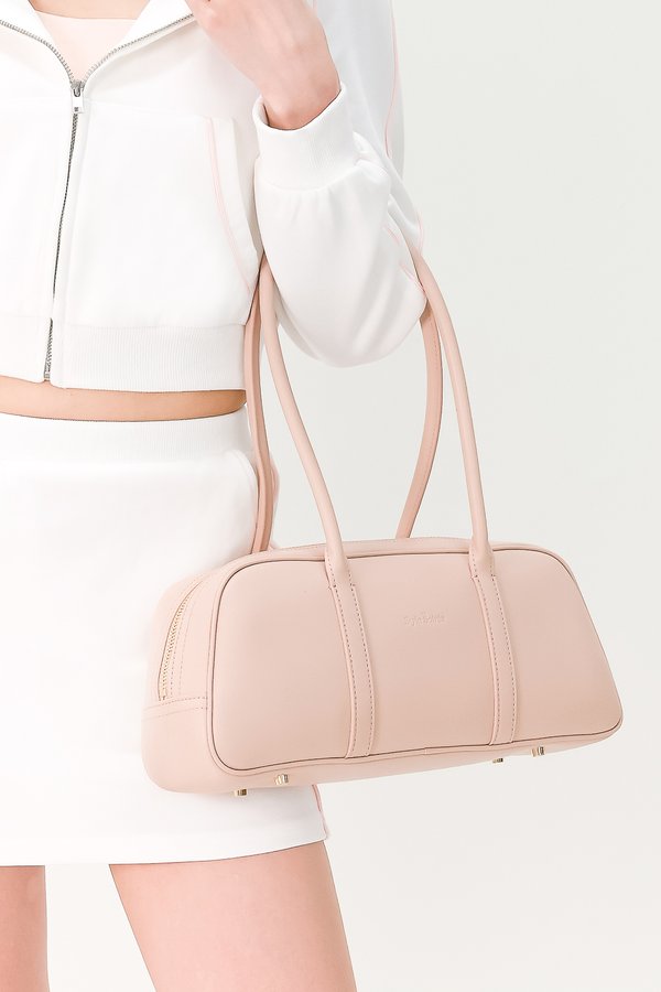 Beau Baguette Shoulder Bag in Blush Pink