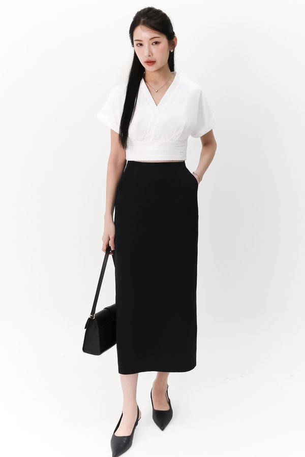 Meline Midi Skirt in Black