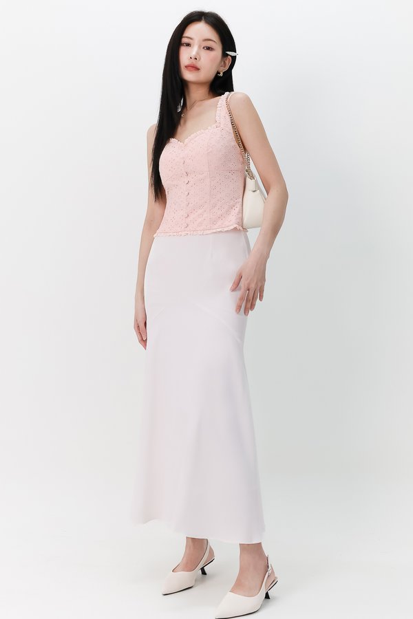 Edrina Eyelet Top in Light Pink