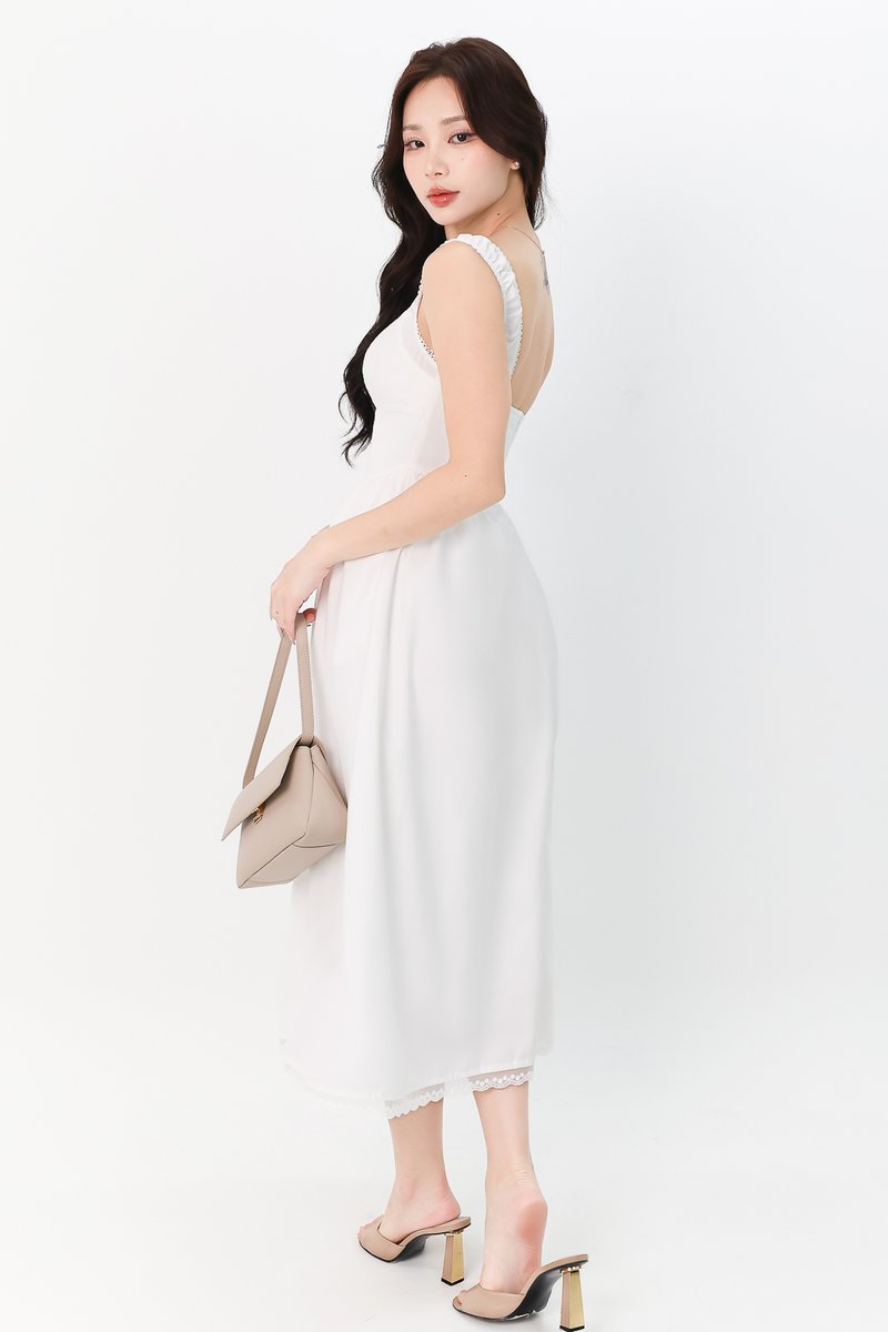 DEFECT | Trita Thick Straps Midaxi in White in XXS