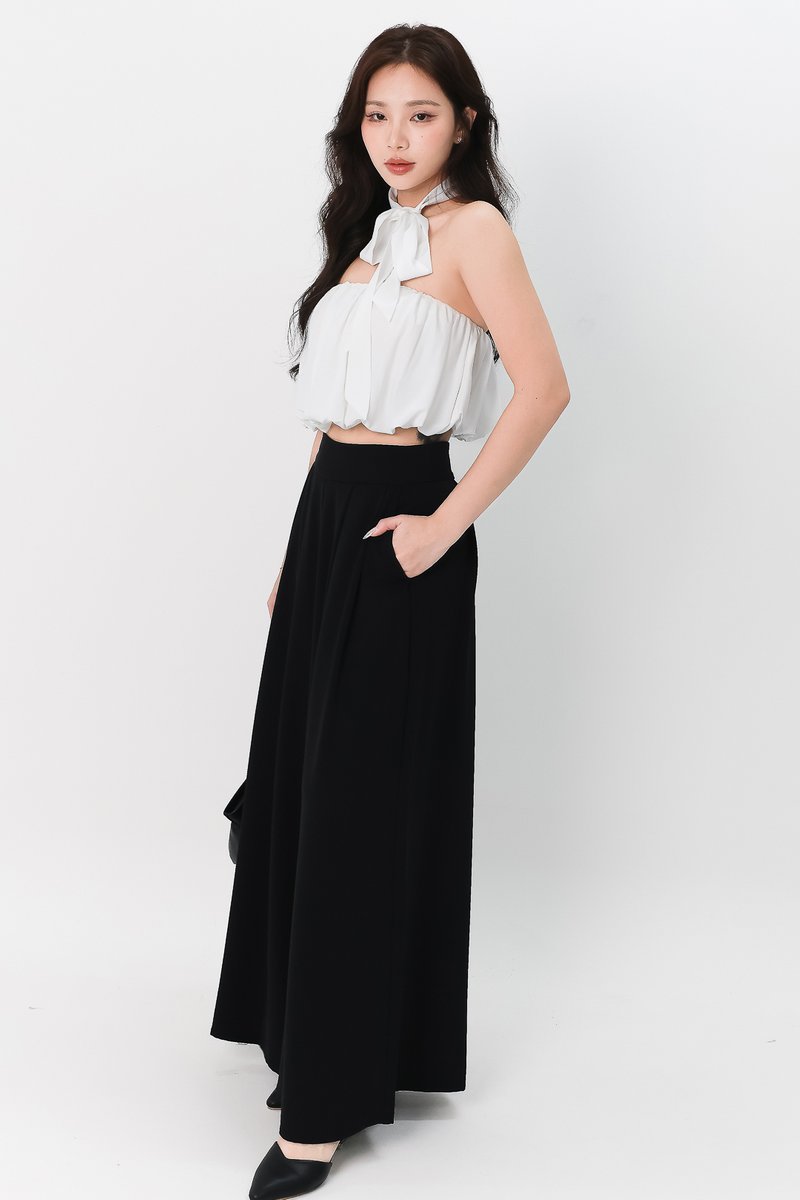 Tiff Tube Top with Sash in White