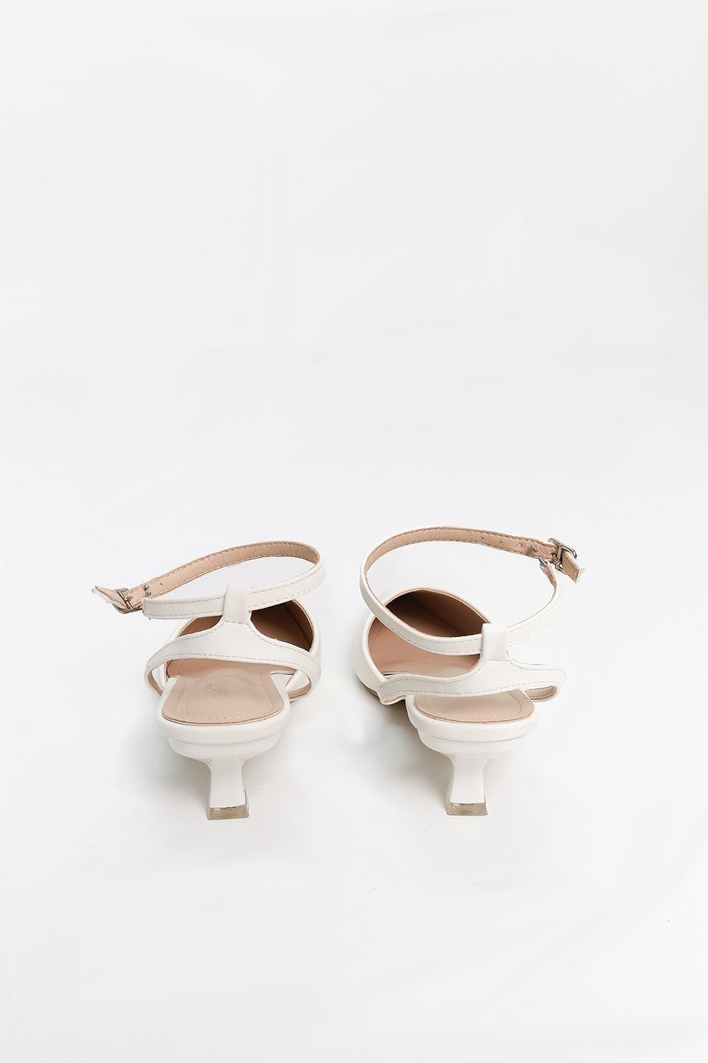 Payton Pointed Heels in Cream White