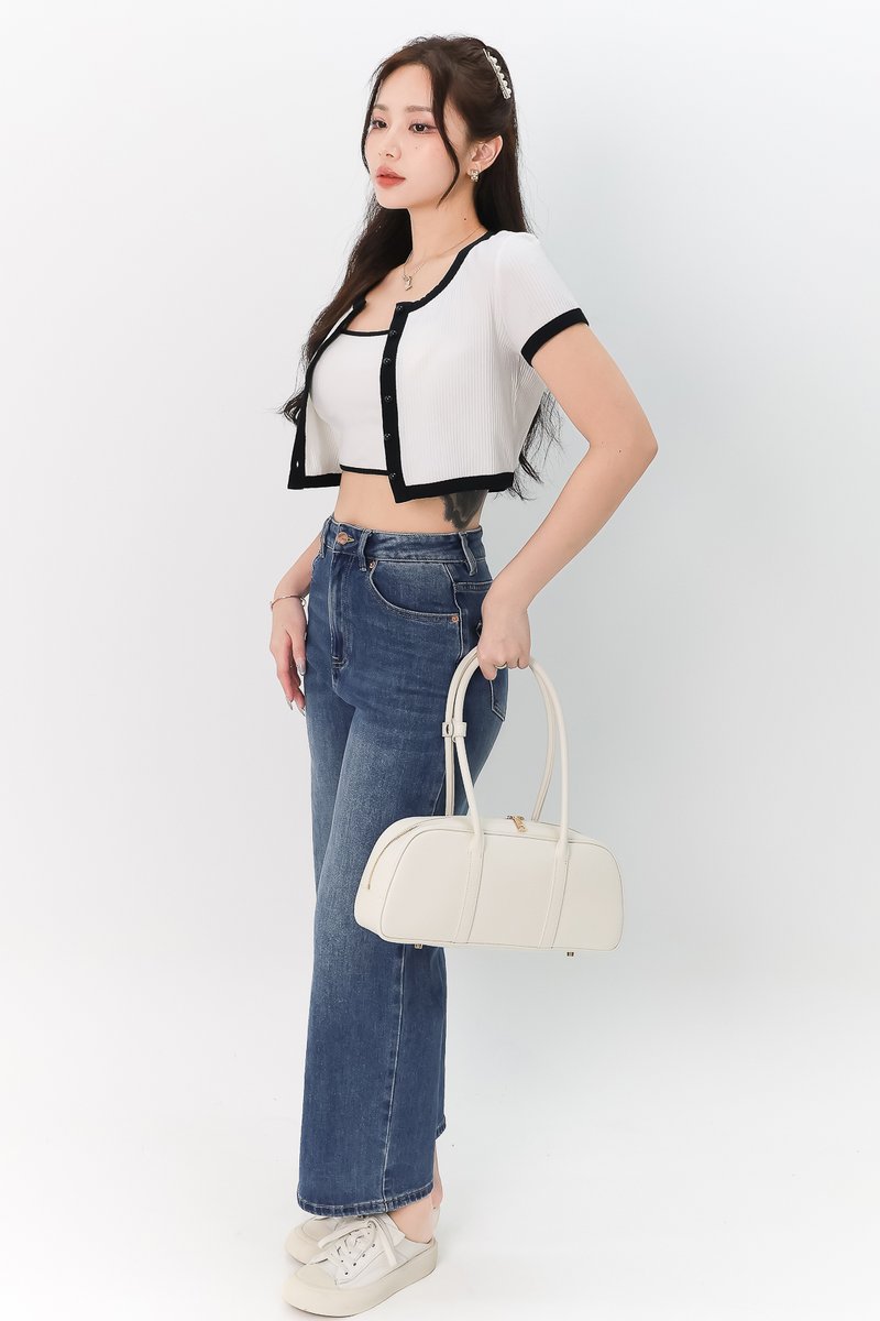 Chara Contrast 2-pc Top in White x Black