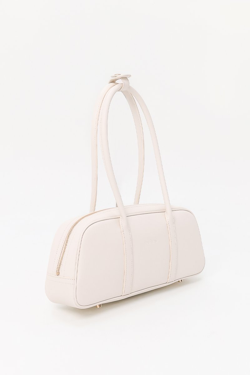 Beau Baguette Shoulder Bag in Cream White