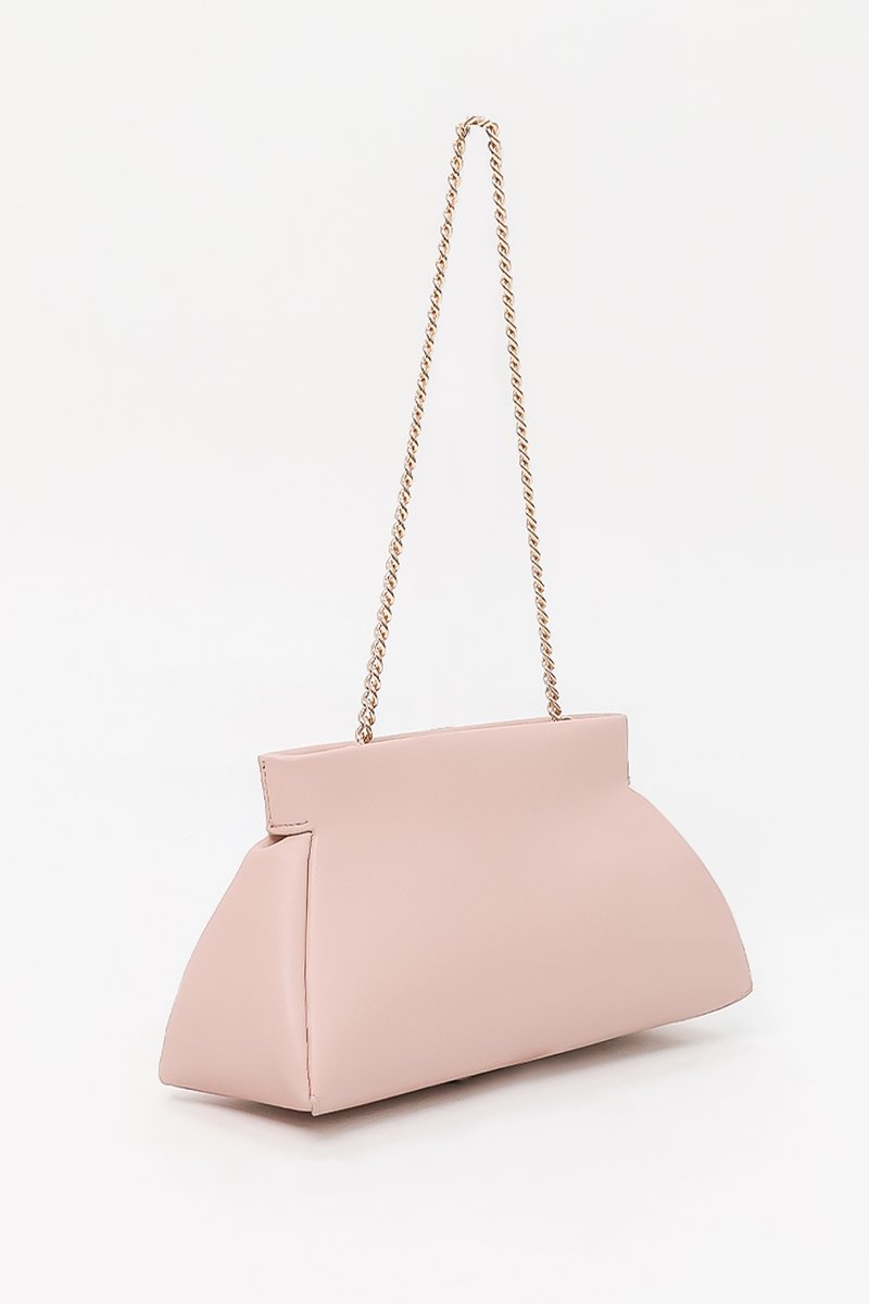 Calyn Chain Shoulder Bag in Blush Pink