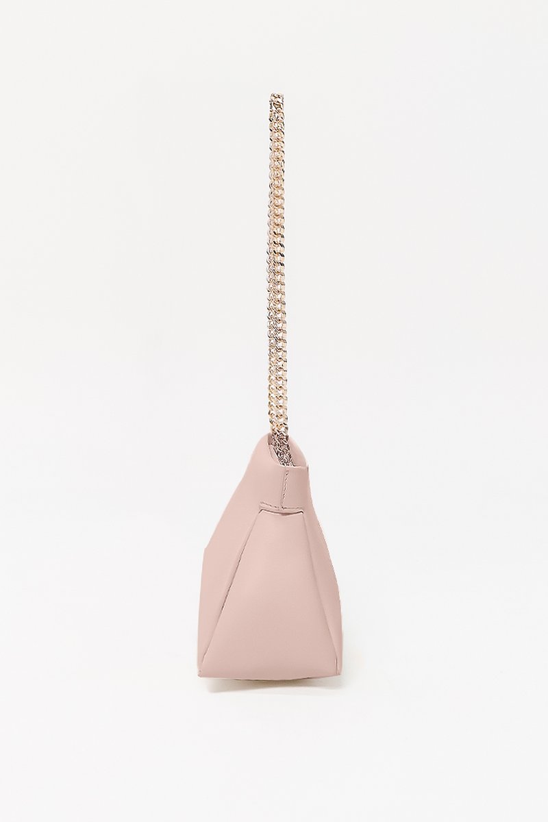 Calyn Chain Shoulder Bag in Blush Pink