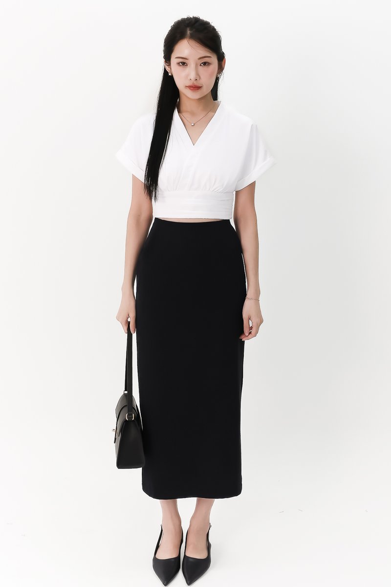 Sandy Sleeved Top in White