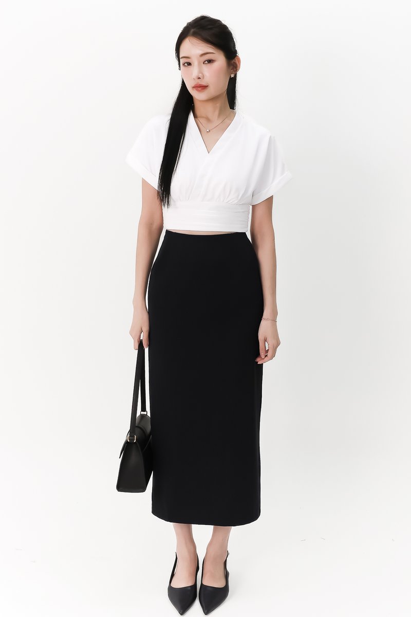 Meline Midi Skirt in Black Meline Midi Skirt in Black