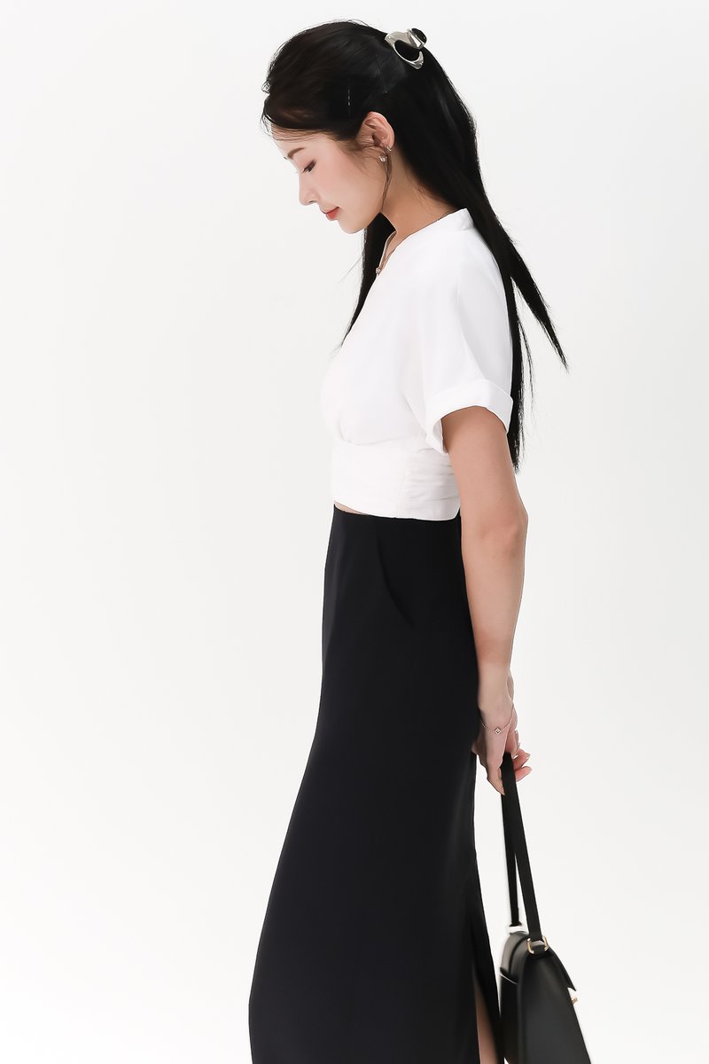 DEFECT | Sandy Sleeved Top in White in XL