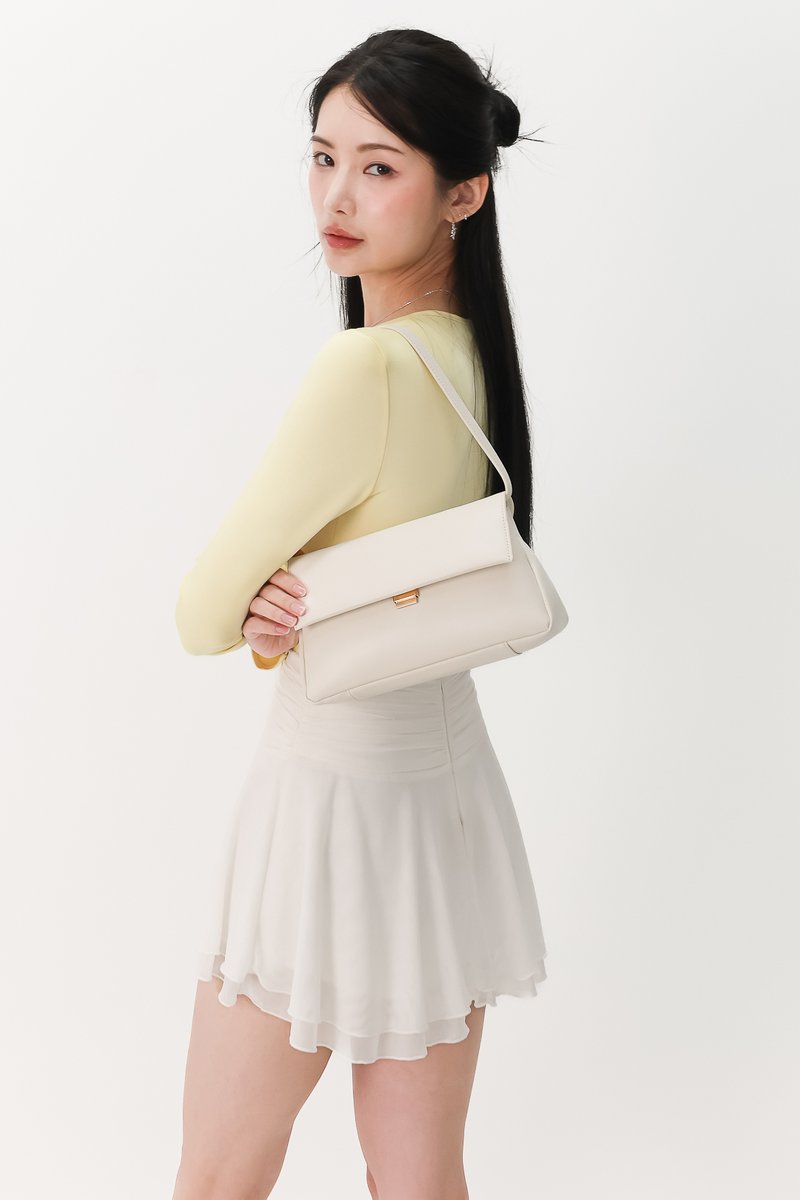 Soleil Sleeved Padded Top V2 in Yellow