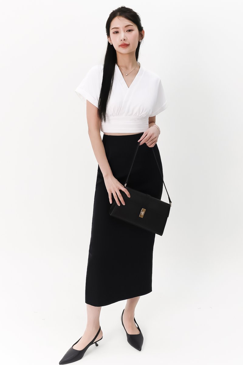 Sandy Sleeved Top in White