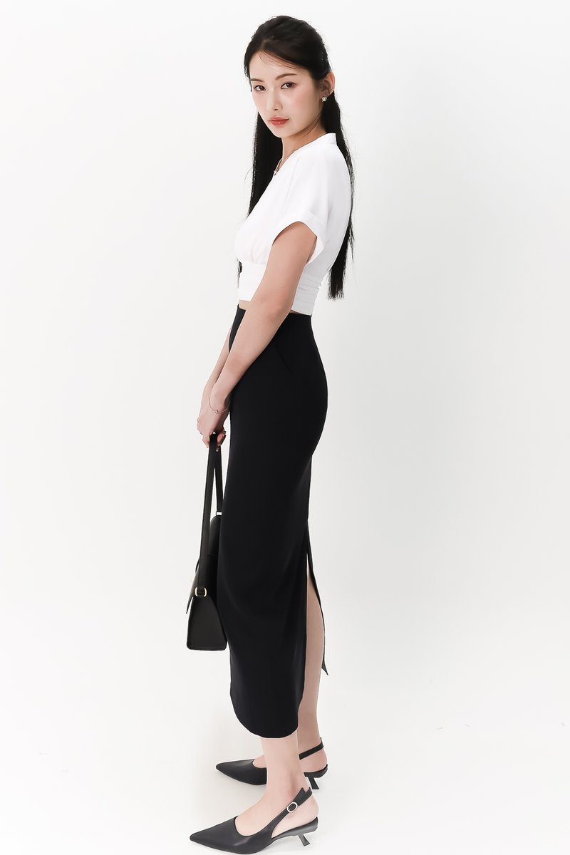 Meline Midi Skirt in Black Meline Midi Skirt in Black