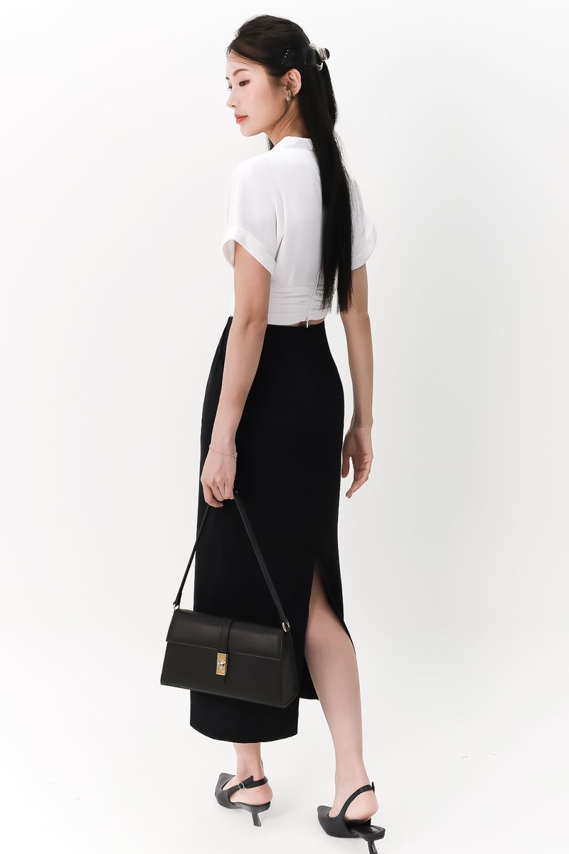 DEFECT | Sandy Sleeved Top in White in XL