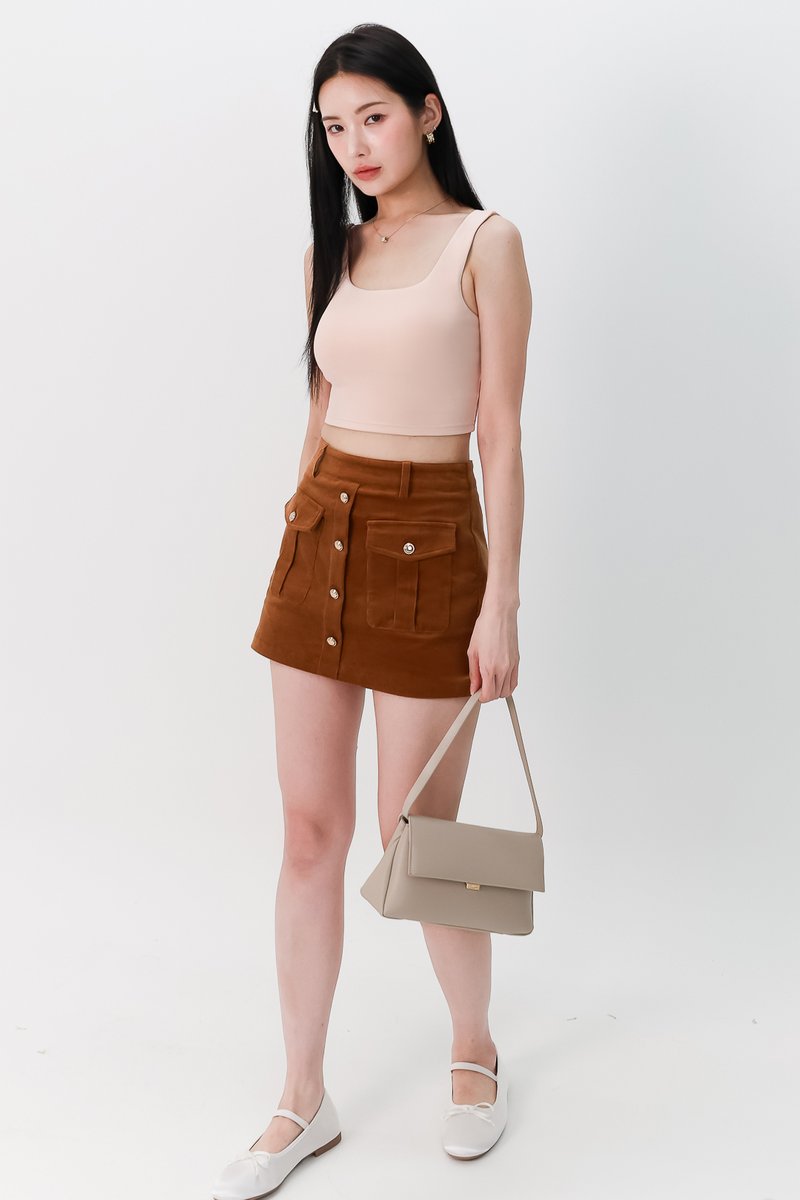 DEFECT | Carrie Cropped Tank Top in Blush in S