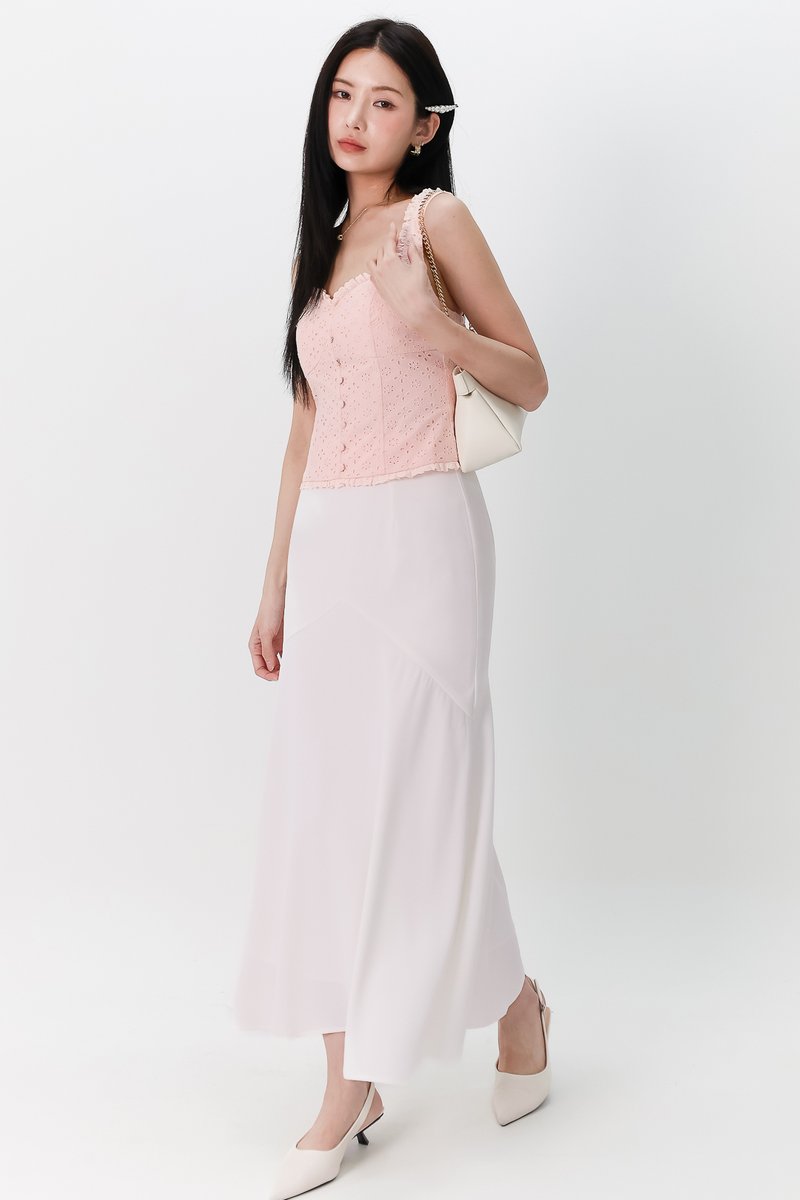 Edrina Eyelet Top in Light Pink