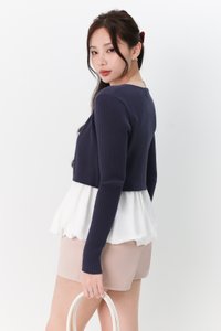 Kylie Knit Cardigan in Steel Blue Kylie Knit Cardigan in Steel Blue