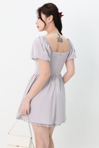 Brenlyn Bustier Romper Dress in Soft Lilac