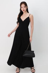 Paitlyn Pleated Jumpsuit in Black Paitlyn Pleated Jumpsuit in Black
