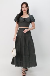 Charlotte Co-ord Set in Muted Forest