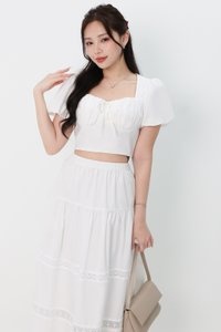 Charlotte Co-ord Set in White