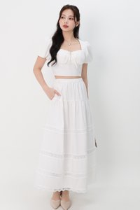 Charlotte Co-ord Set in White