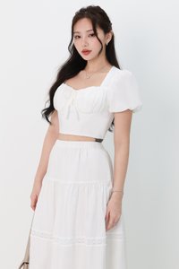 Charlotte Co-ord Set in White