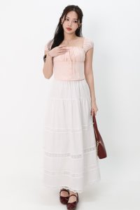 RESTOCKS | Sierra Sleeve Bustier Top in Light Blush Pink