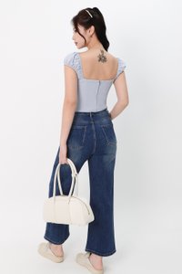 RESTOCKS 2 | Sierra Sleeve Bustier Top in Light Blue RESTOCKS 2 | Sierra Sleeve Bustier Top in Light Blue