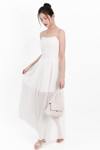 DEFECT | Caprina Chiffon Maxi Dress in White in S