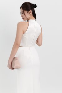 DEFECT | Cece Cheongsam Top in White in XS DEFECT | Cece Cheongsam Top in White in XS