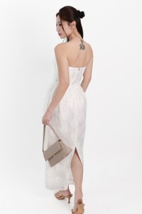 Evelyn Embossed Floral Top in White