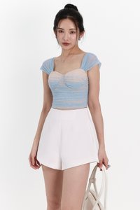Gemma Gradient Mesh Bustier Top in Blue Gemma Gradient Mesh Bustier Top in Blue