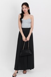 Maddey Maxi Flare Skirt in Black ( Regular Length )