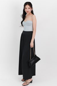 Maddey Maxi Flare Skirt in Black ( Regular Length )