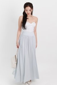 Maddey Maxi Flare Skirt in Light Ice Blue ( Regular Length ) Maddey Maxi Flare Skirt in Light Ice Blue ( Regular Length )