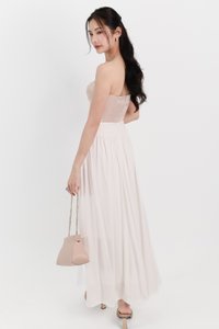 Maddey Maxi Flare Skirt in White ( Regular Length )