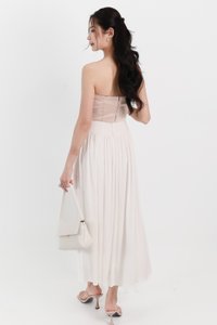 Maddey Maxi Flare Skirt in White ( Petite Length )