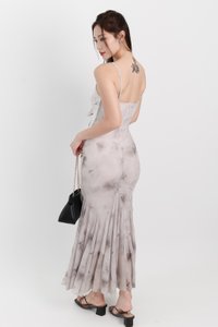 Willow Watercolour Floral Mesh Midaxi in Grey Florals ( Regular Length ) Willow Watercolour Floral Mesh Midaxi in Grey Florals ( Regular Length )