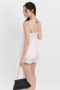 Colene Co-ord Flare Shorts in White