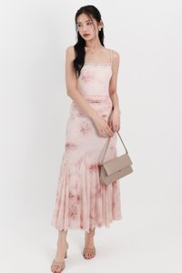 Willow Watercolour Floral Mesh Midaxi in Pink Florals ( Regular Length ) Willow Watercolour Floral Mesh Midaxi in Pink Florals ( Regular Length )