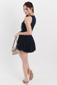 Clarie Co-ord Bubble Skorts V1 in Midnight