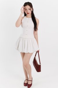 DEFECT | Clarie Co-ord Bubble Skorts V1 in White in XS