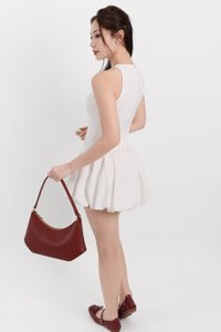 Clarie Co-ord Button Top in White