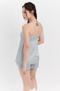 Colene Co-ord Babydoll Top in Teal Blue Colene Co-ord Babydoll Top in Teal Blue